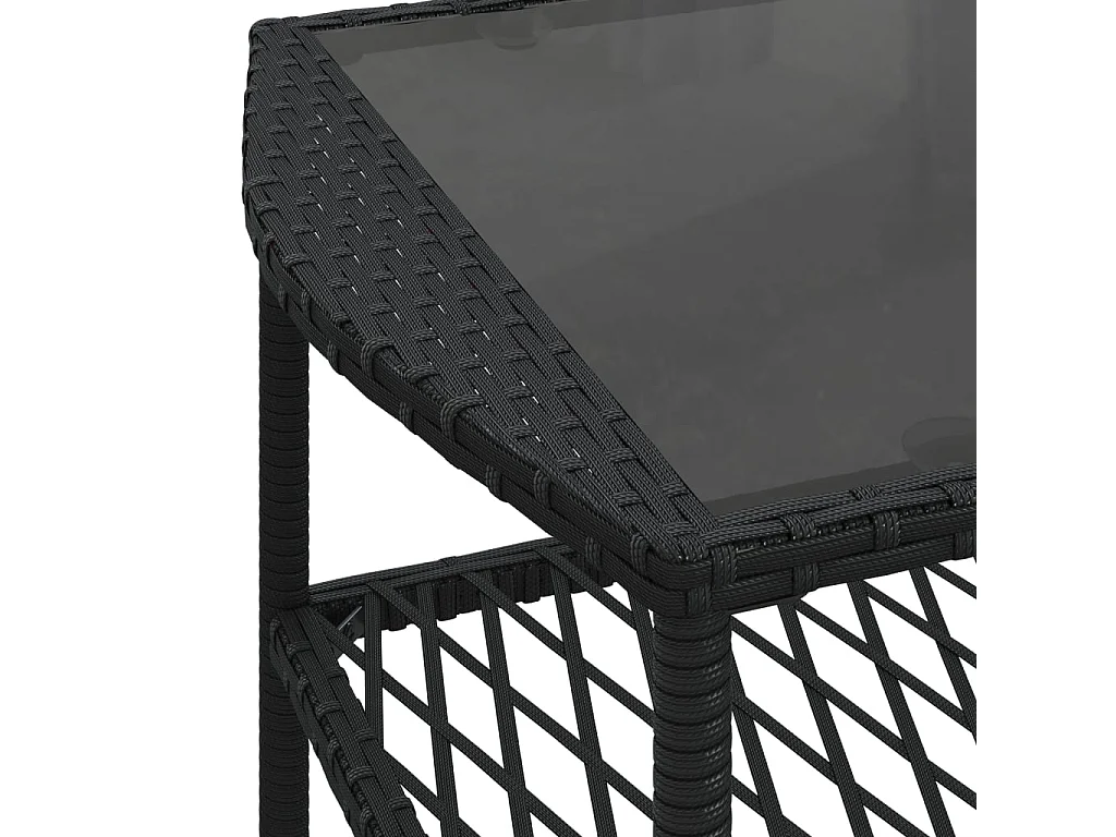 Set Divani da Giardino 4 pz con Cuscini Nero in Polyrattan