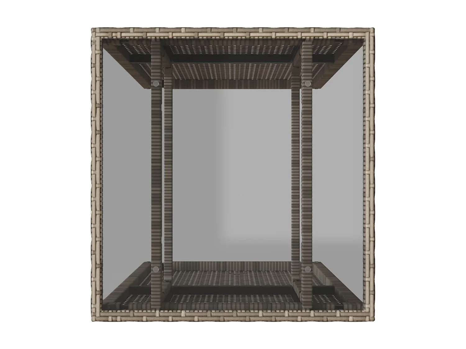 Ensemble de bistro 3 pcs avec coussins gris résine tressée