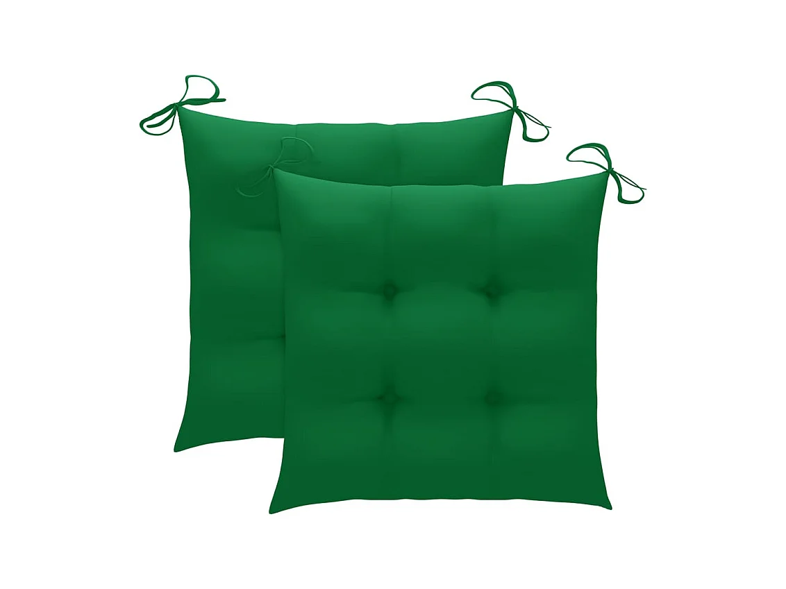 Chaises de jardin avec table à thé et coussins Acacia solide