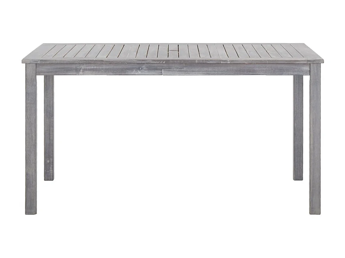 Ensemble à manger d'extérieur 5 pcs Gris Bois d'acacia solide