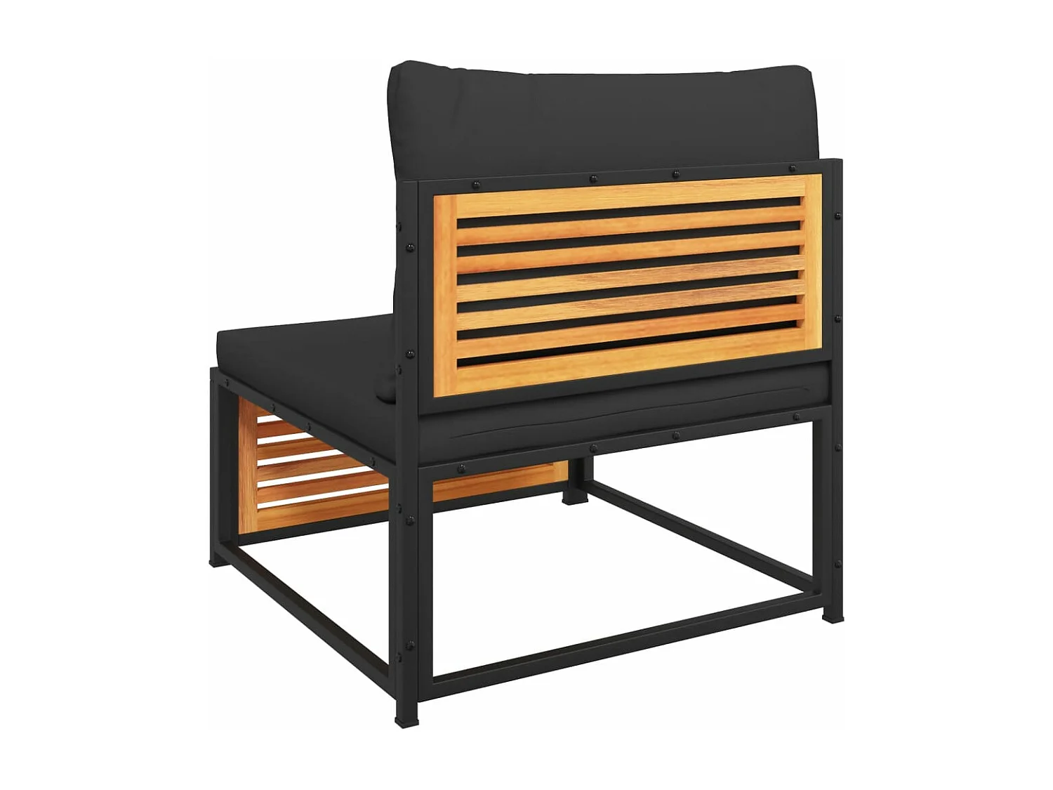 7 pcs conjunto sofás jardim c/almofadões madeira maciça acácia