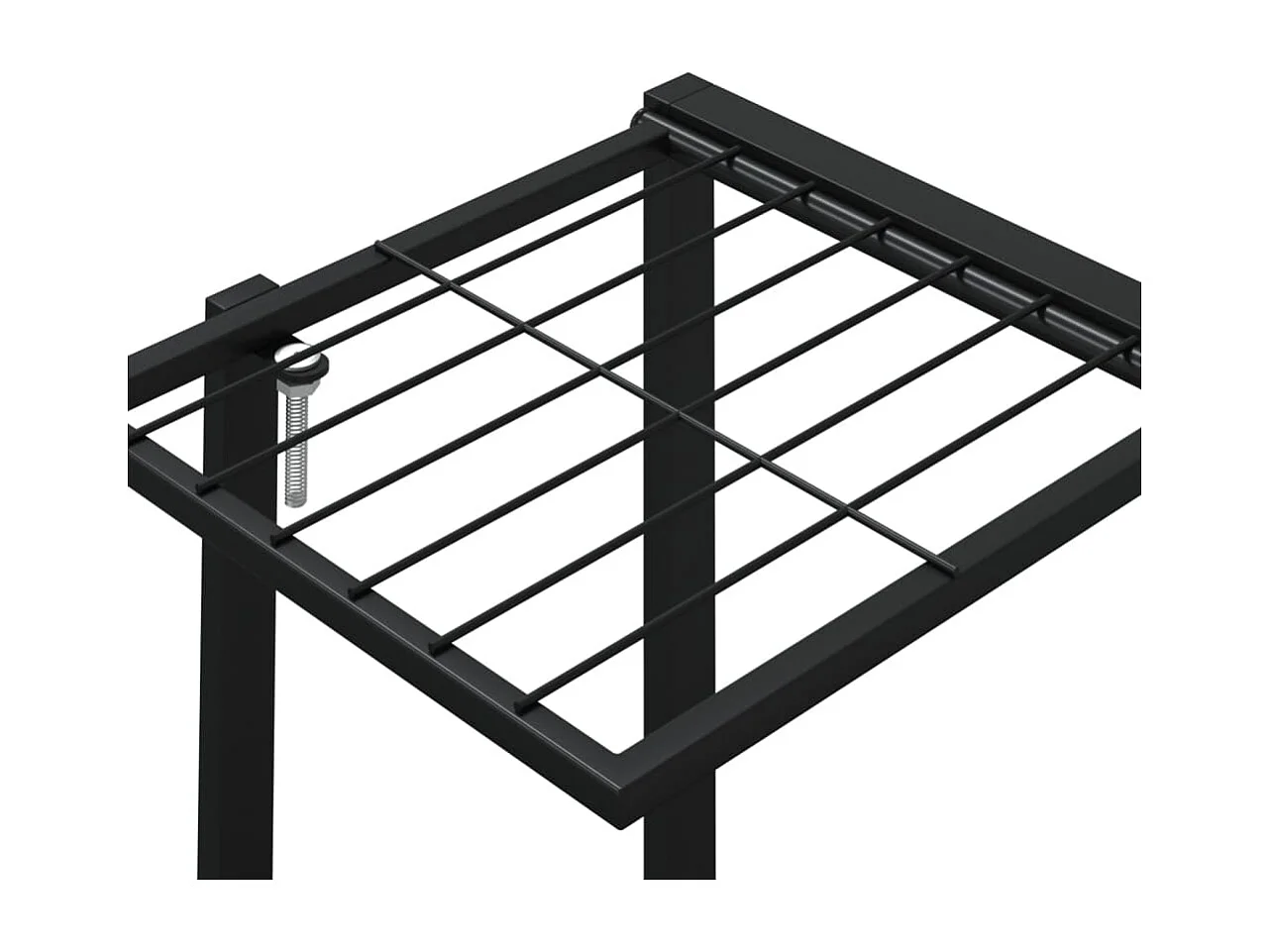 Jardinière avec roues 94,5x24,5x91,5 cm Noir Fer