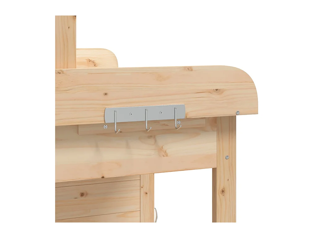 Table de rempotage avec armoire bois massif de sapin