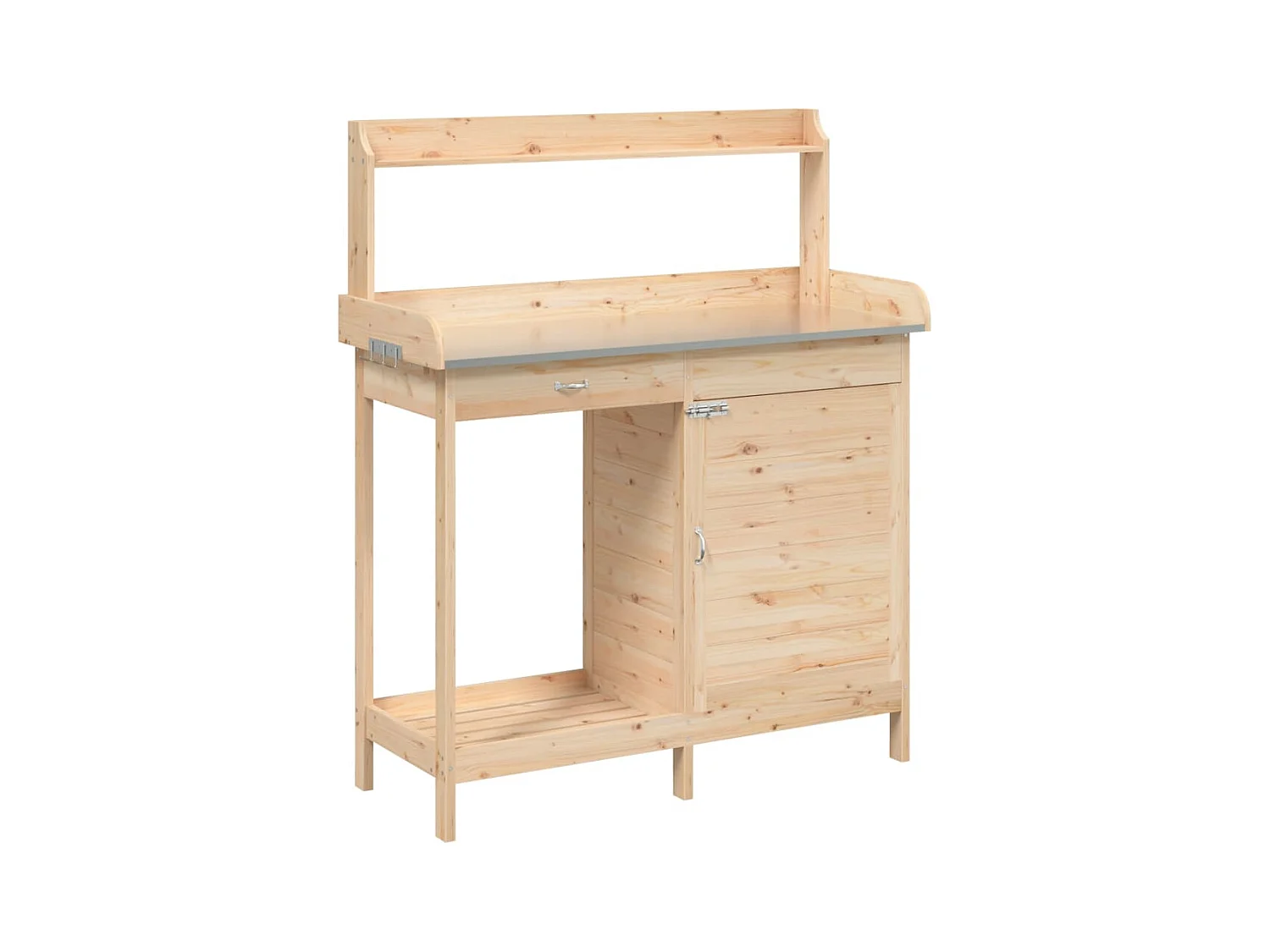 Table de rempotage avec armoire bois massif de sapin