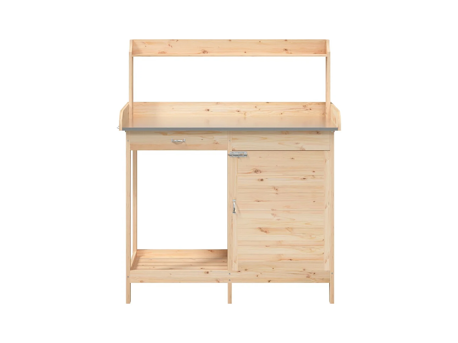 Table de rempotage avec armoire bois massif de sapin