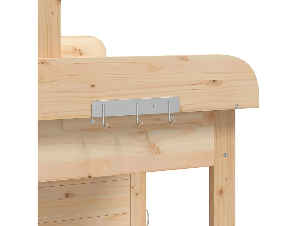 Table de rempotage avec armoire bois massif de sapin