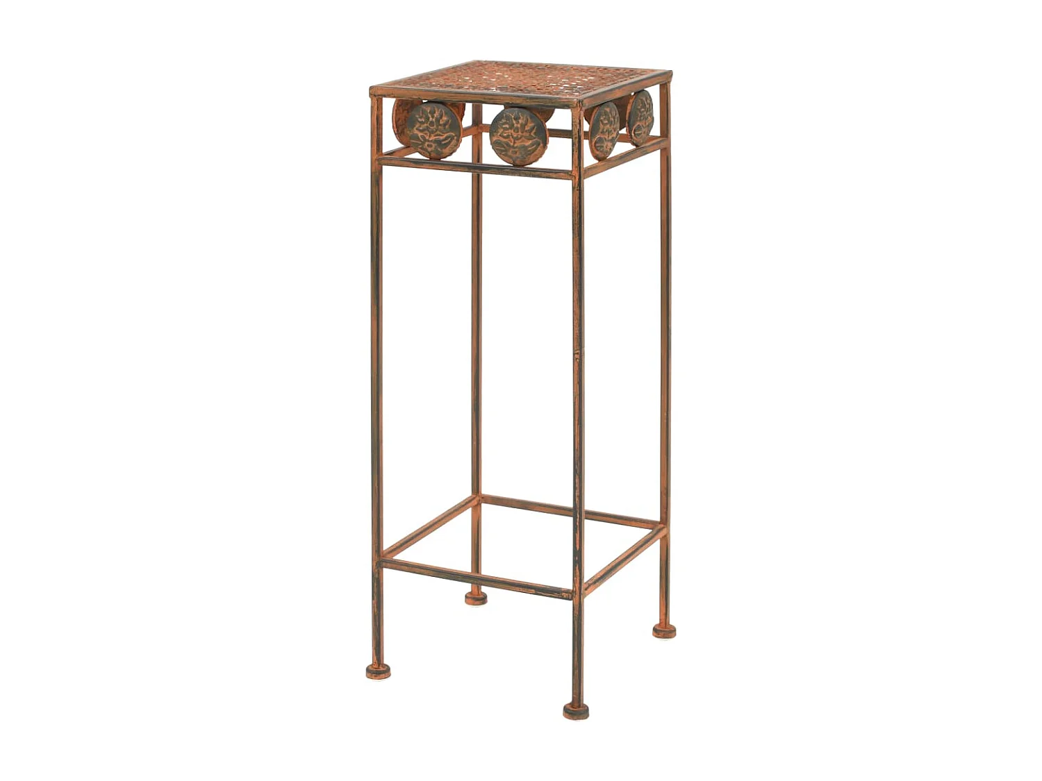 Juego de soporte para plantas 3 piezas Estilo vintage Metal oxidado