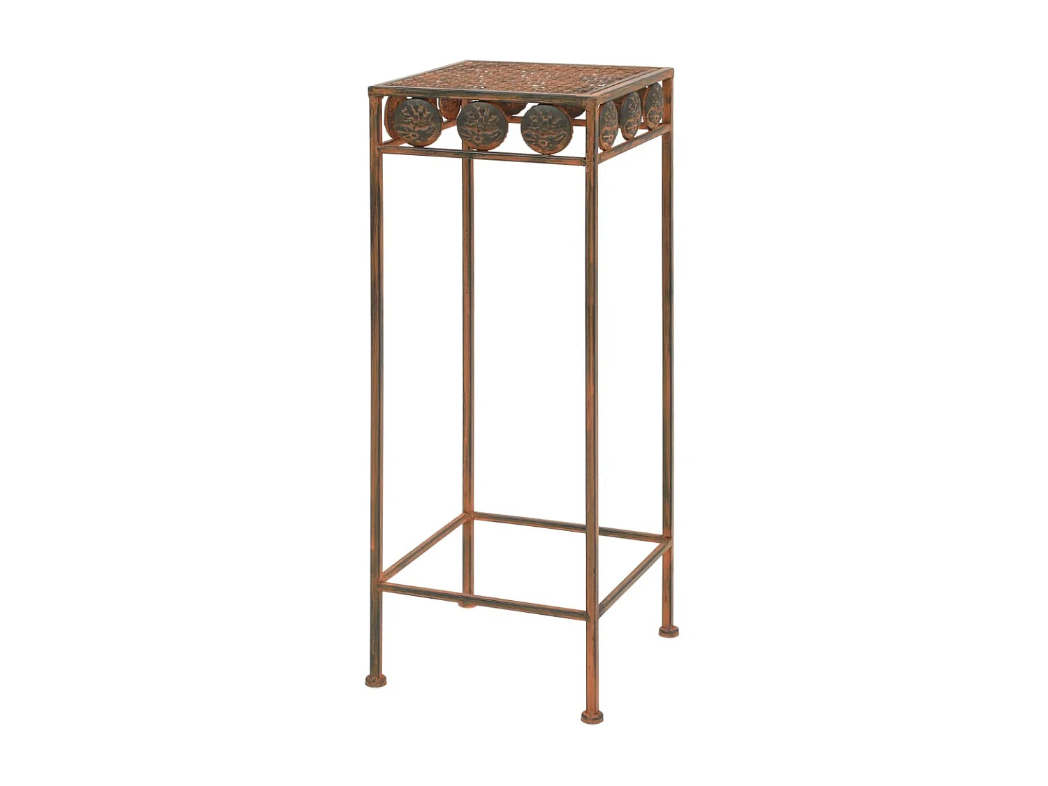 Set de supports de plantes 3 pcs Style vintage Métal rouillé