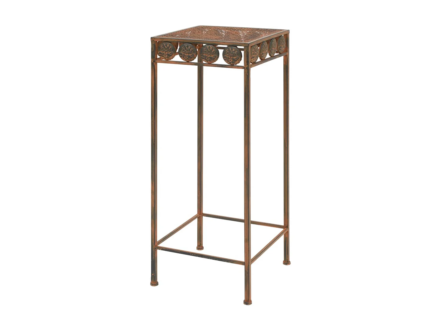 Set de supports de plantes 3 pcs Style vintage Métal rouillé