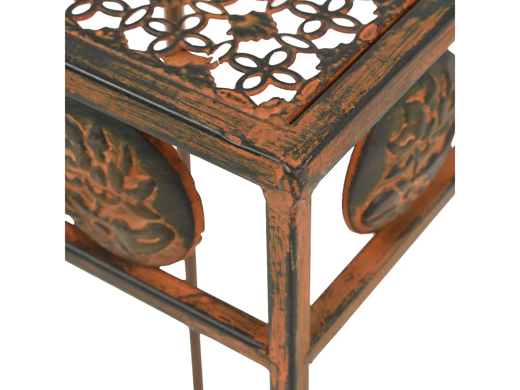 Set de supports de plantes 3 pcs Style vintage Métal rouillé