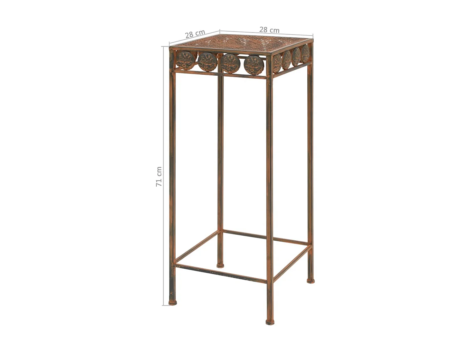 Set de supports de plantes 3 pcs Style vintage Métal rouillé