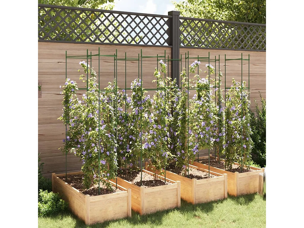 Gaiolas para tomate 8 peças 154 cm aço e PP