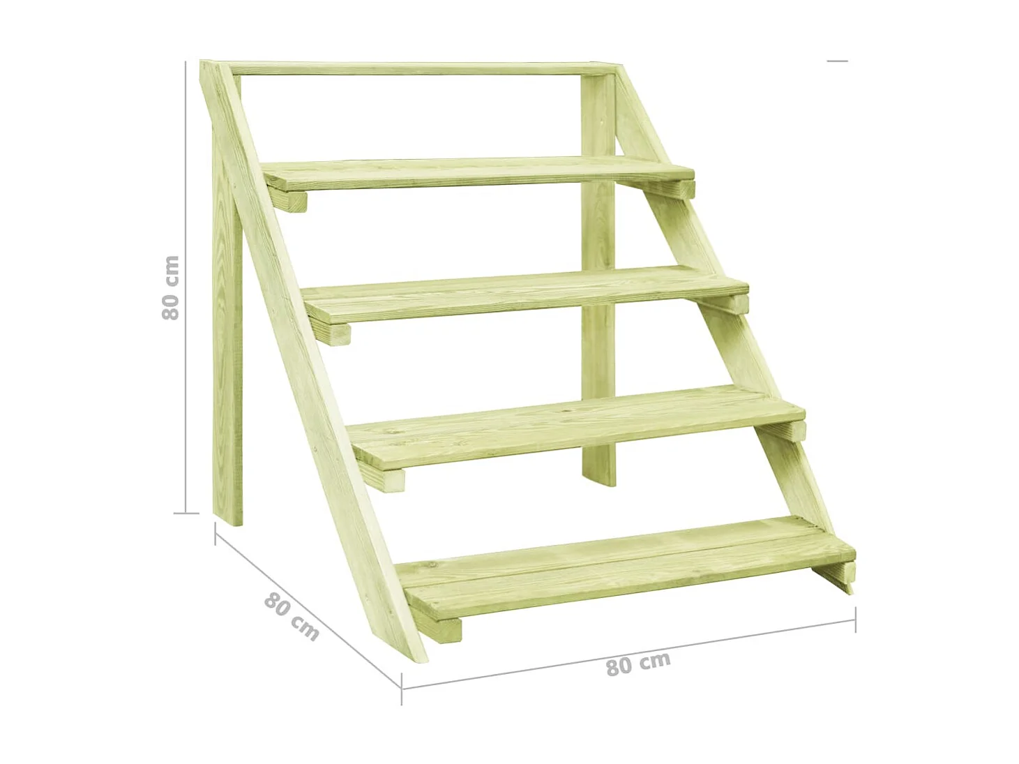 Suporte para plantador 80x80x80 cm Madeira de pinho impregnada