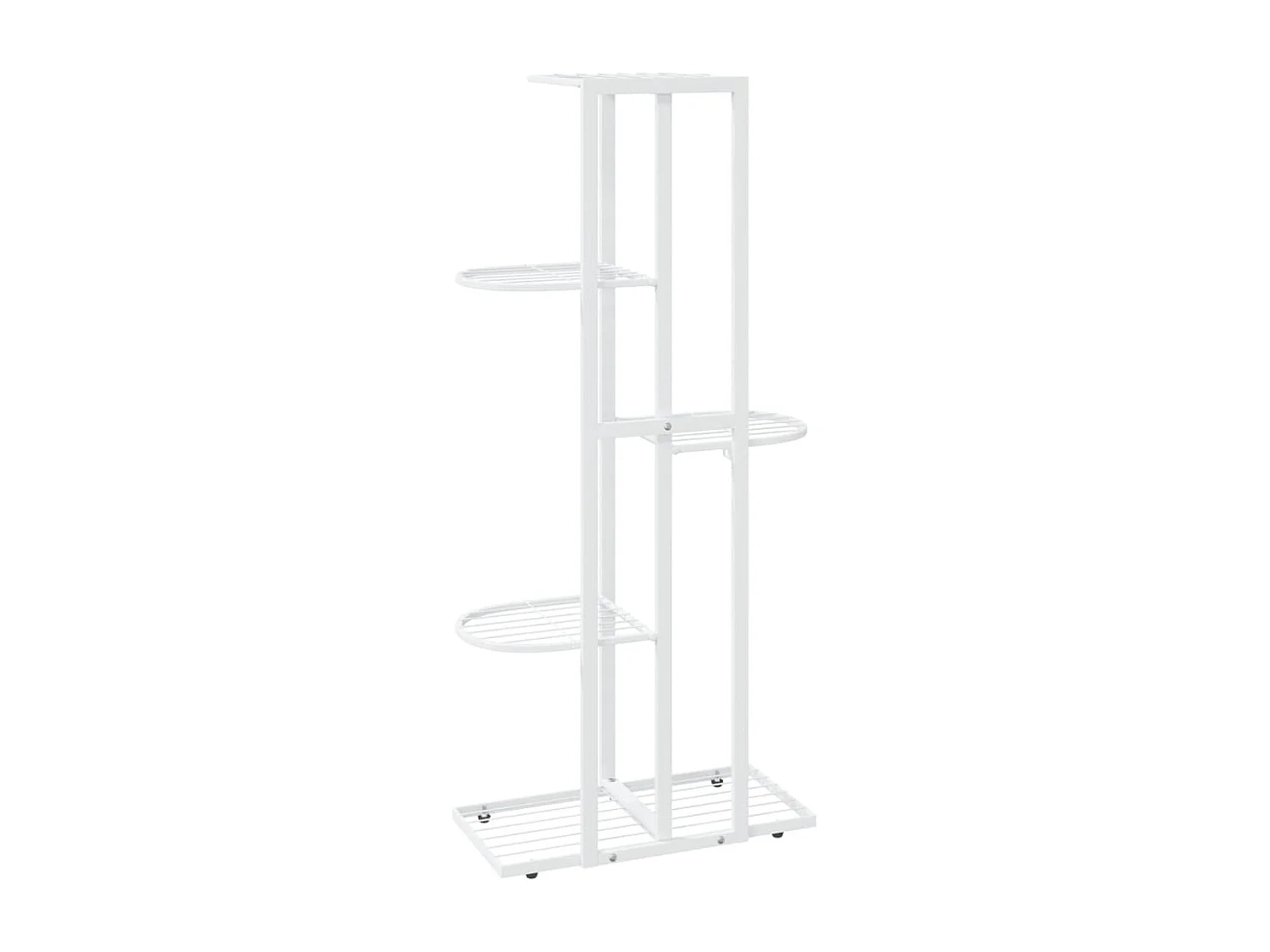 Suporte para plantas 5 níveis 43x22x98 cm Metal Branco