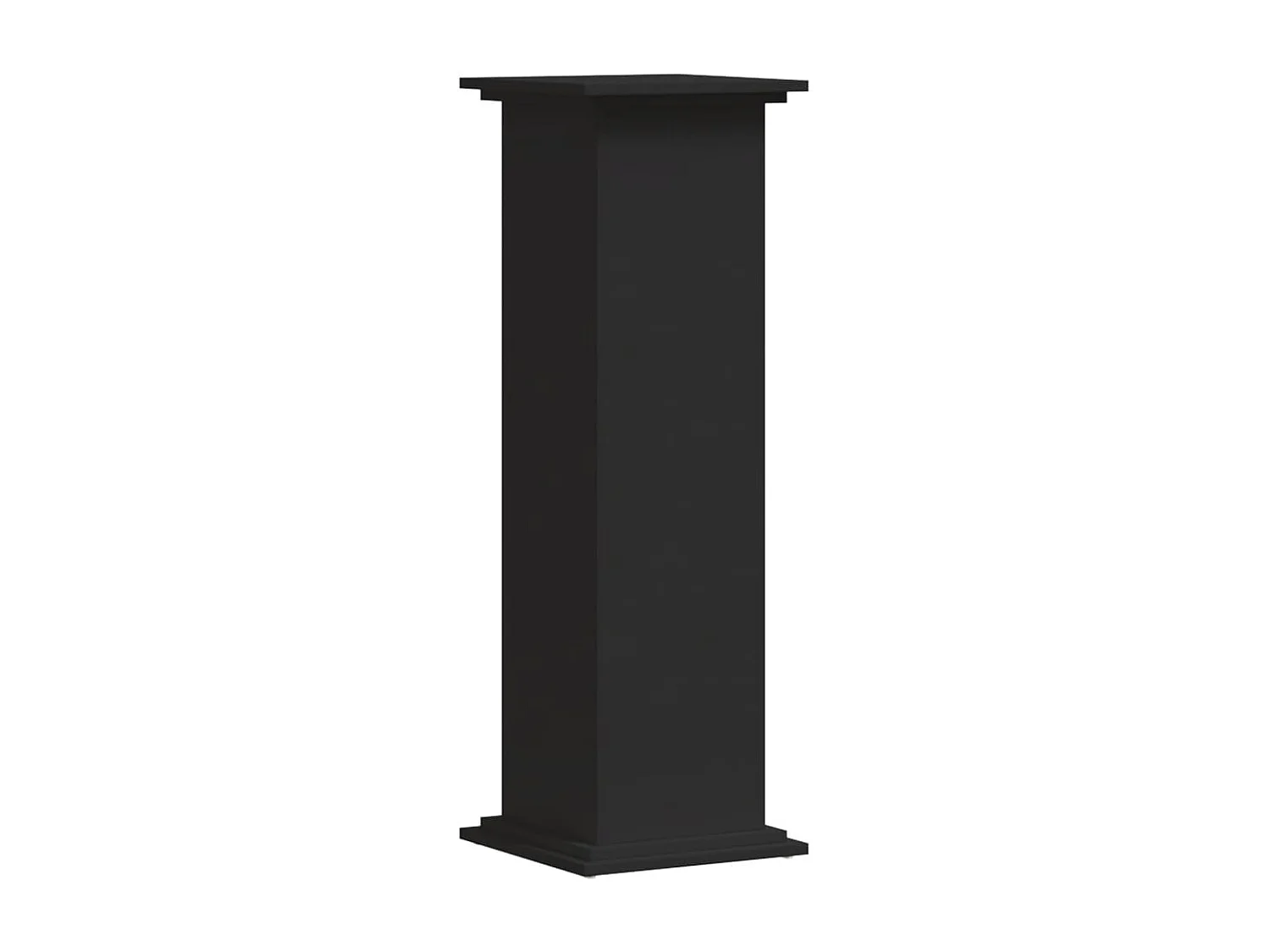 Soporte para plantas negro 33x33x100 cm de madera contrachapada
