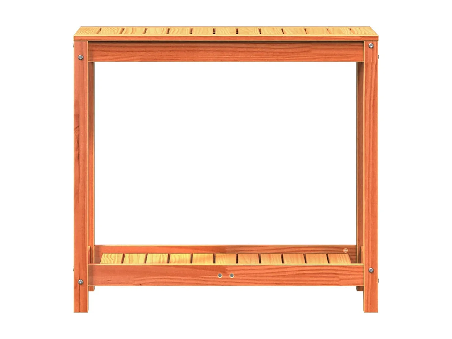 Table de rempotage avec étagère cire marron bois massif de pin