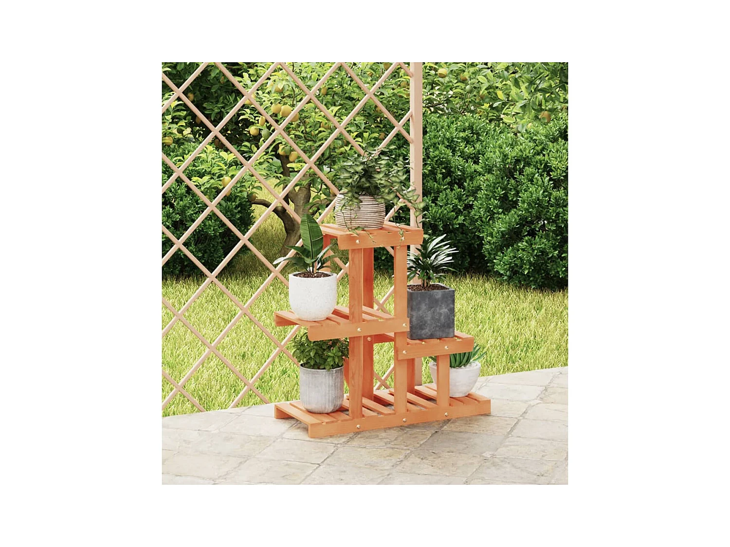 Support à fleurs 58x25x51 cm bois massif de sapin