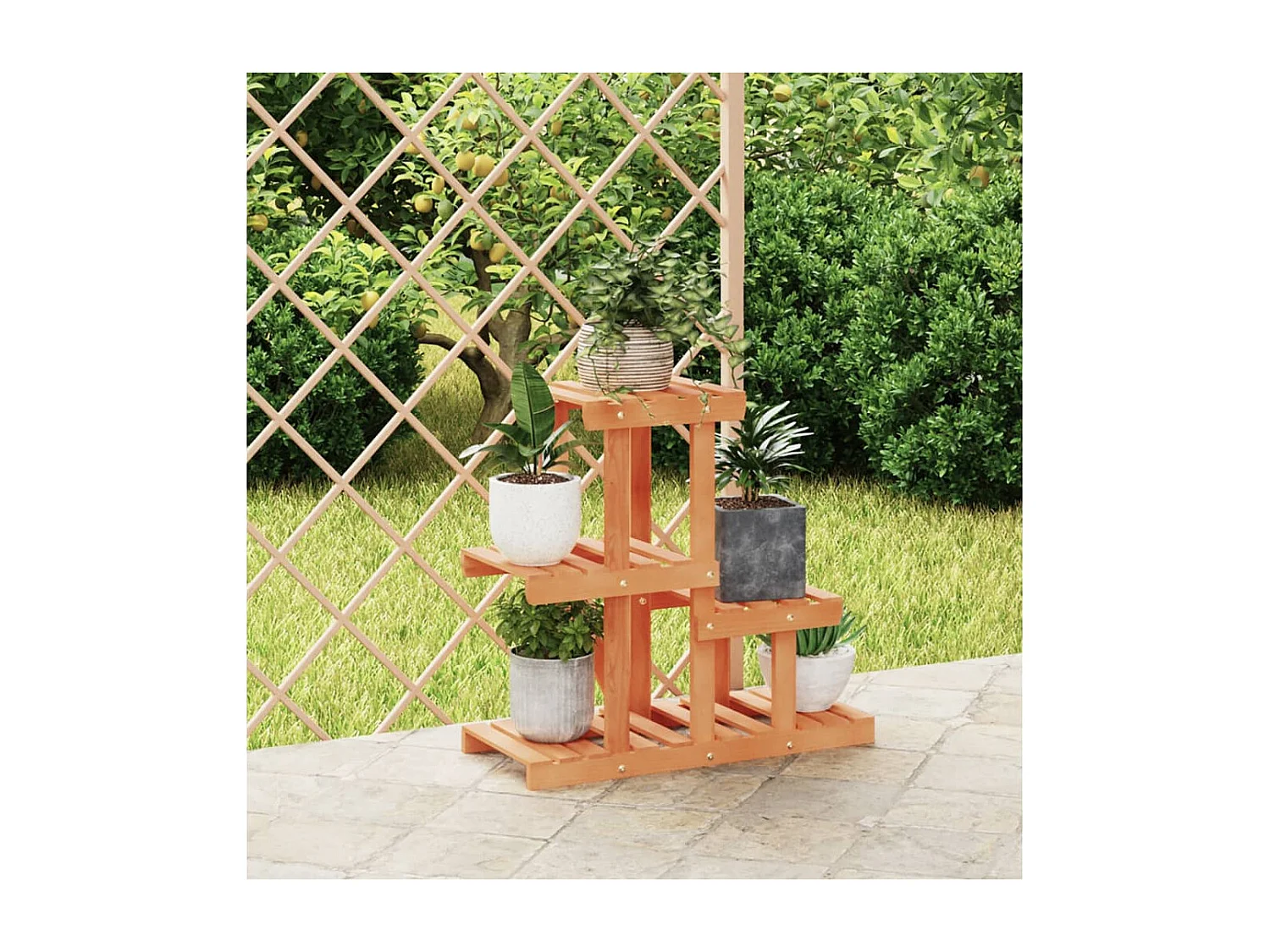 Support à fleurs 58x25x51 cm bois massif de sapin