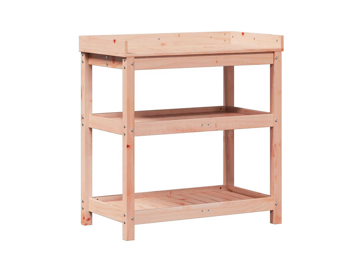 Table de rempotage avec étagères bois massif de douglas