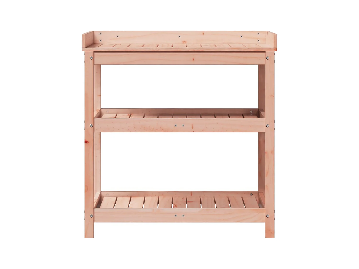 Table de rempotage avec étagères bois massif de douglas
