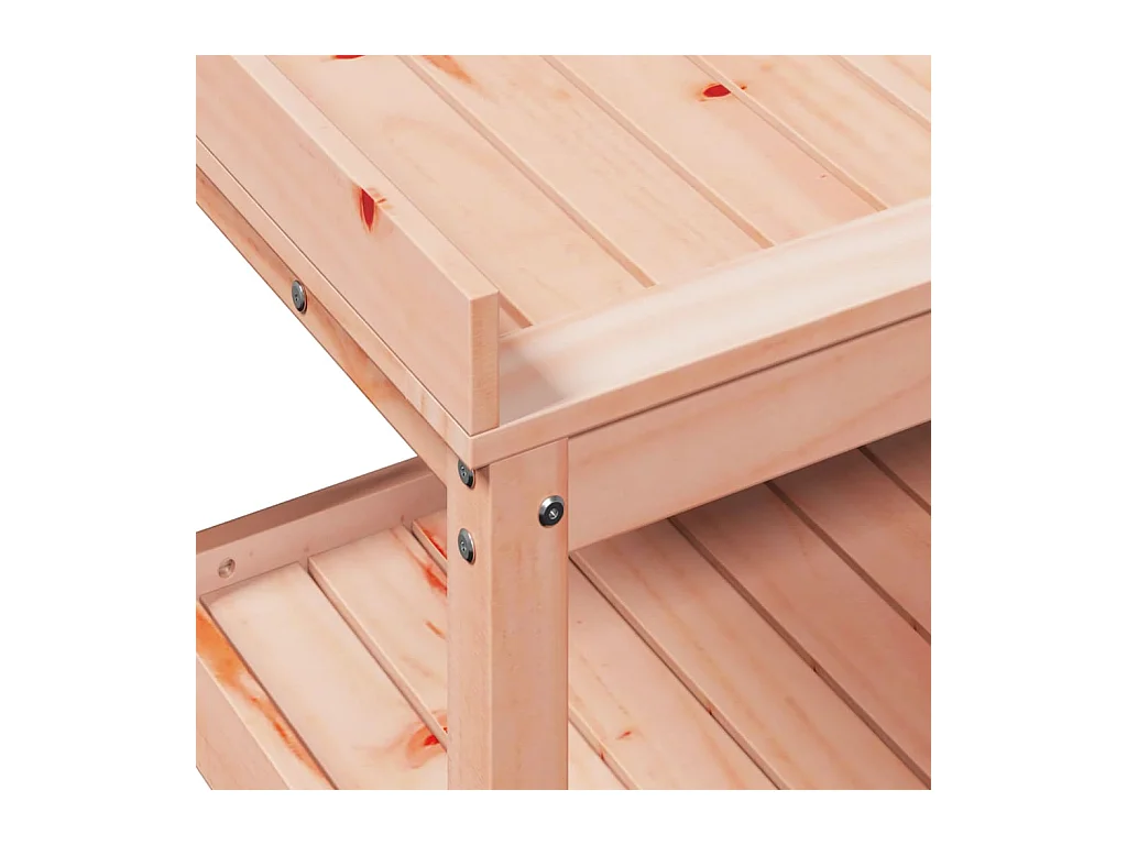 Table de rempotage avec étagères bois massif de douglas