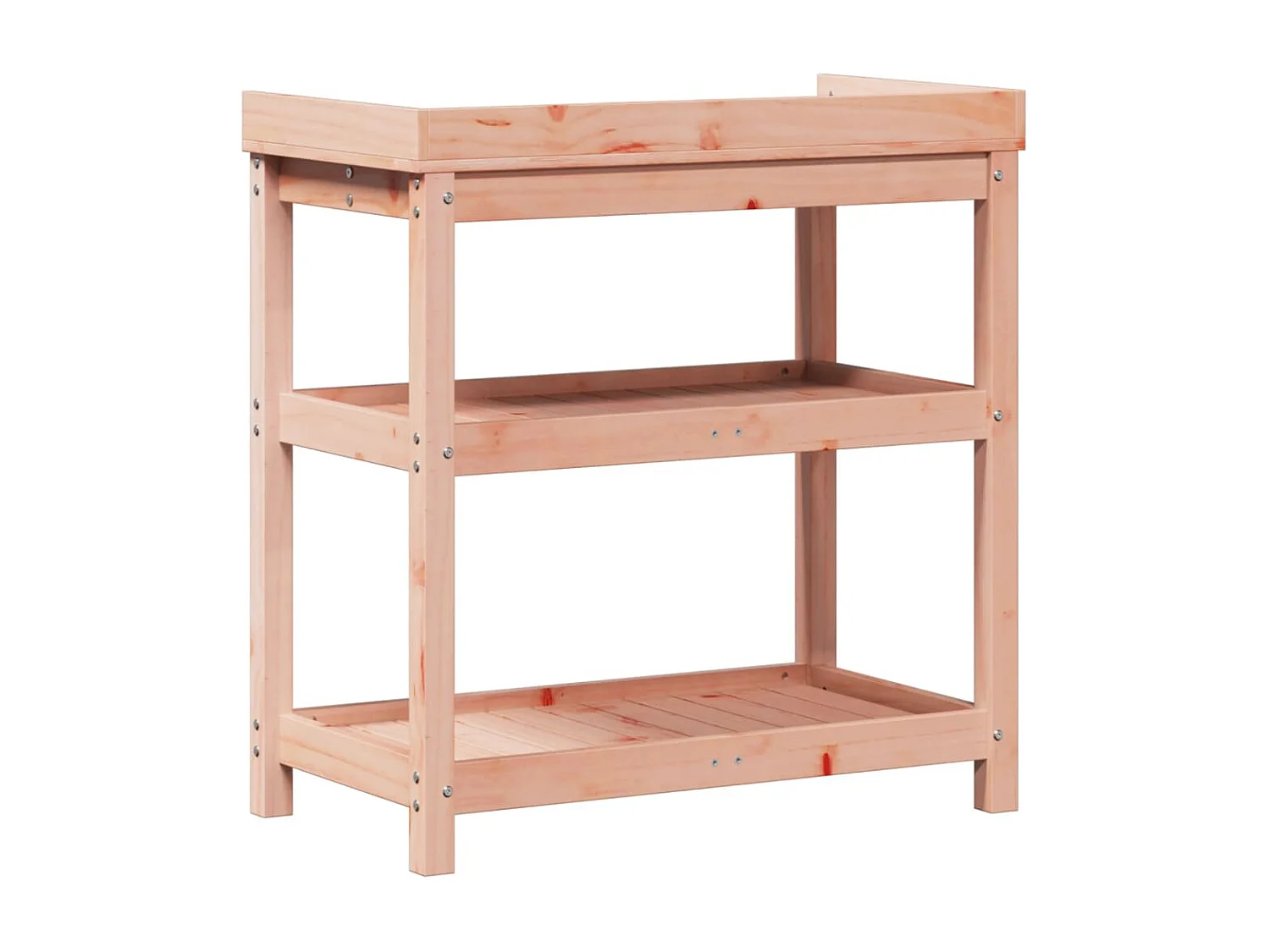 Table de rempotage avec étagères bois massif de douglas