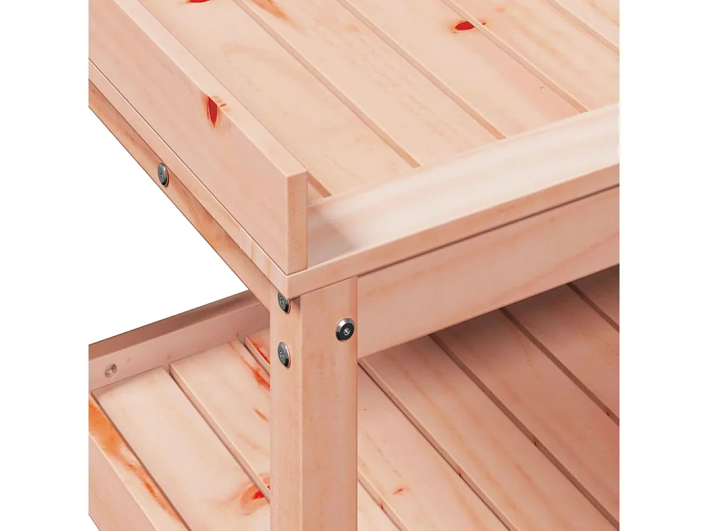 Table de rempotage avec étagères bois massif de douglas