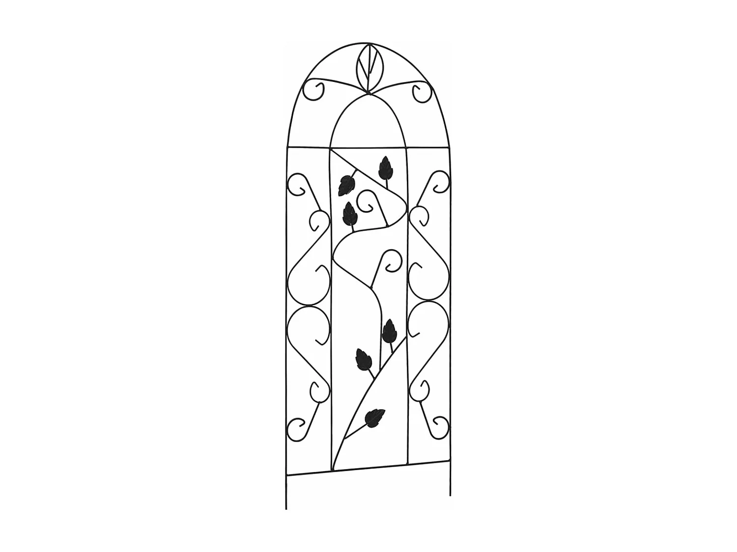 Supports pour plantes grimpantes 3 pcs Noir 40x100 cm Fer