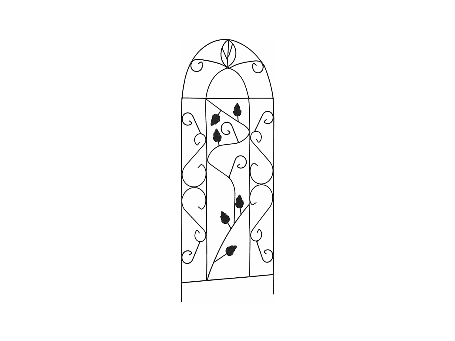 Stützen für Kletterpflanzen 3 Stück Schwarz 40x100 cm Eisen