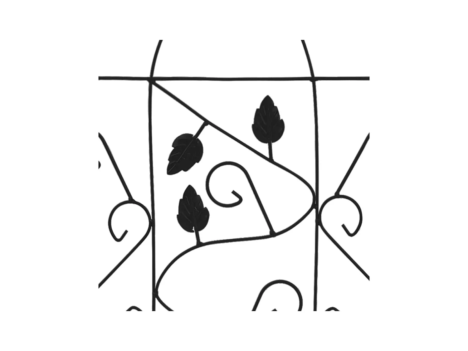 Stützen für Kletterpflanzen 3 Stück Schwarz 40x100 cm Eisen