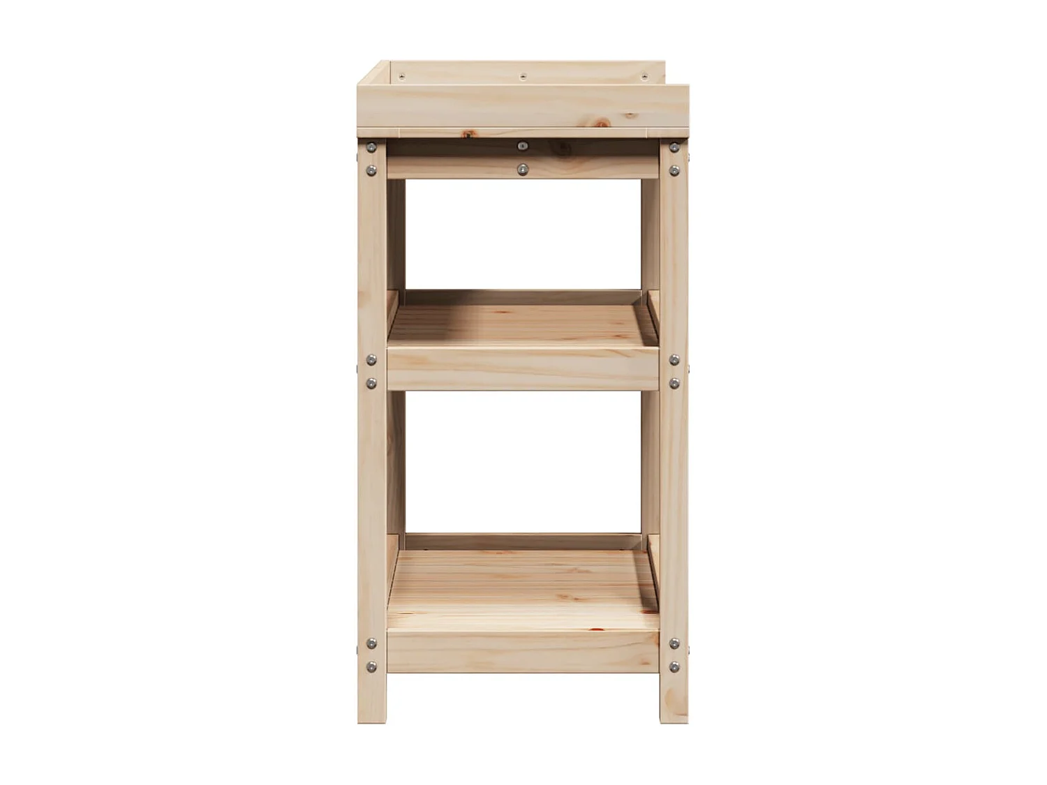 Tavolo e ripiani 82,5x45x86,5 cm in legno massello di pino