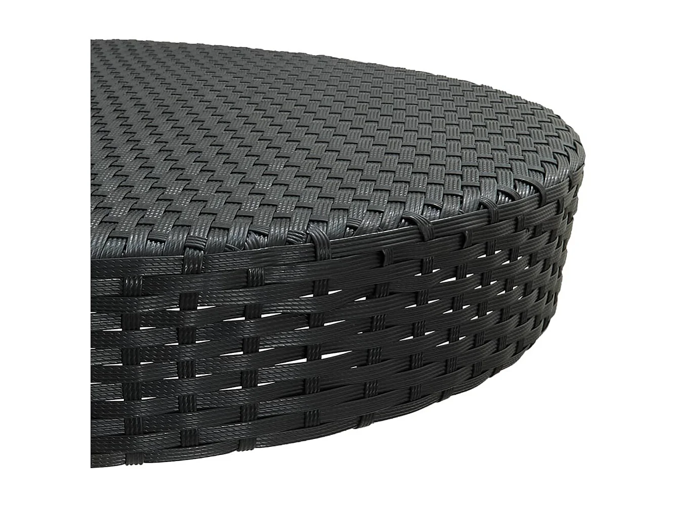 5-tlg. Gartenbar-Set mit Kissen Schwarz Poly Rattan