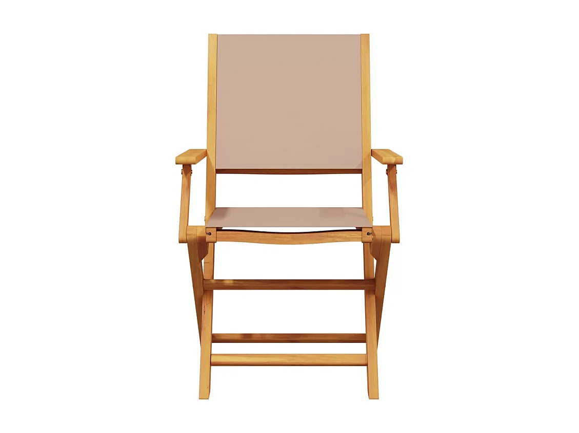 Ensemble de bistro 3 pcs taupe tissu et bois massif