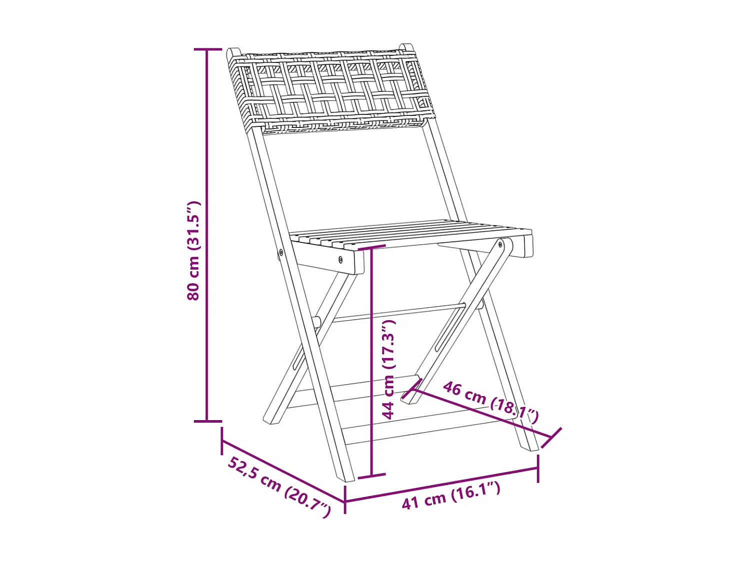 3-tlg. Bistro-Set Schwarz Poly Rattan und Massivholz