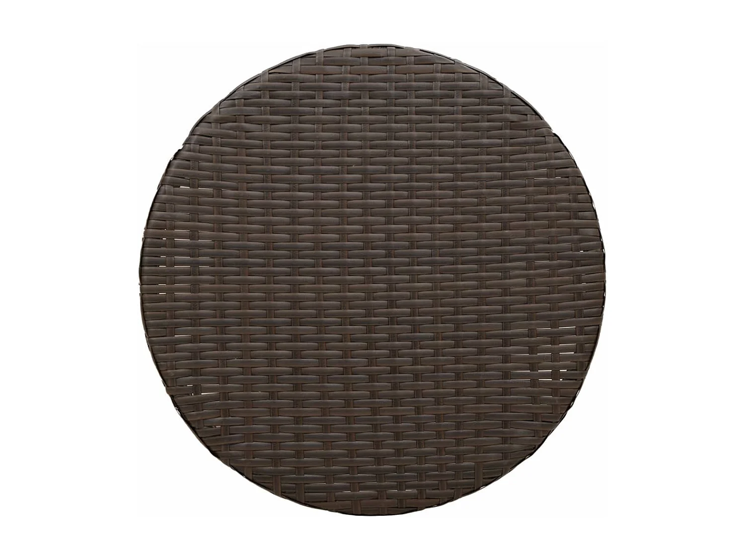 Ensemble de bistro 3 pcs avec coussins marron résine tressée