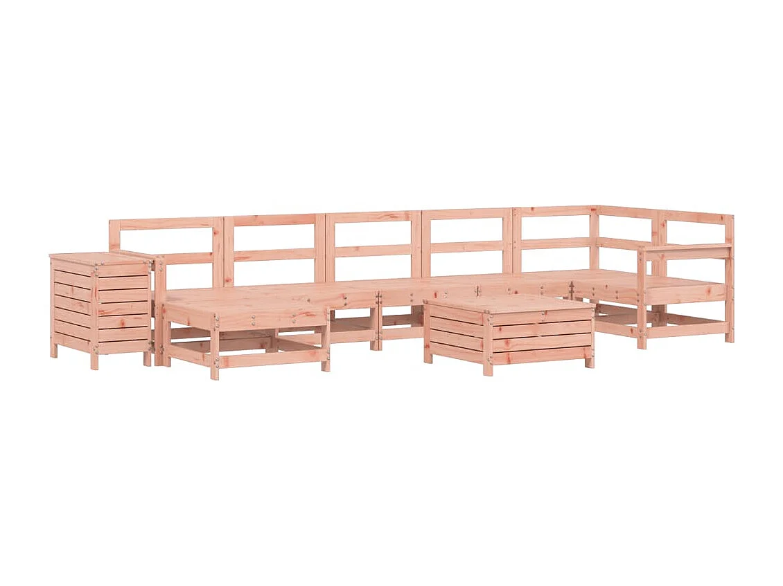 Salon de jardin 9 pcs bois massif sapin de douglas