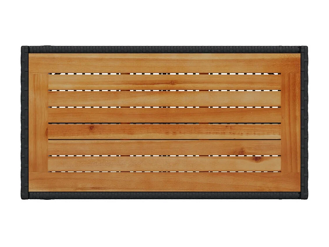 Salon de jardin 4 pcs avec coussins noir résine tressée