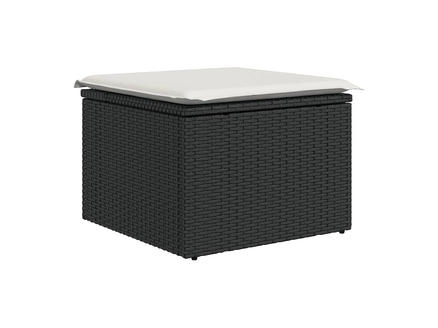 Salon de jardin 10 pcs avec coussins noir résine tressée