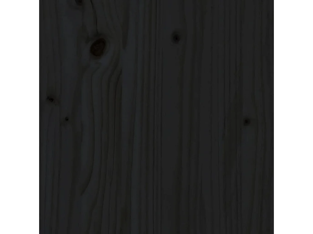 Salon de jardin 5 pcs noir bois massif de pin