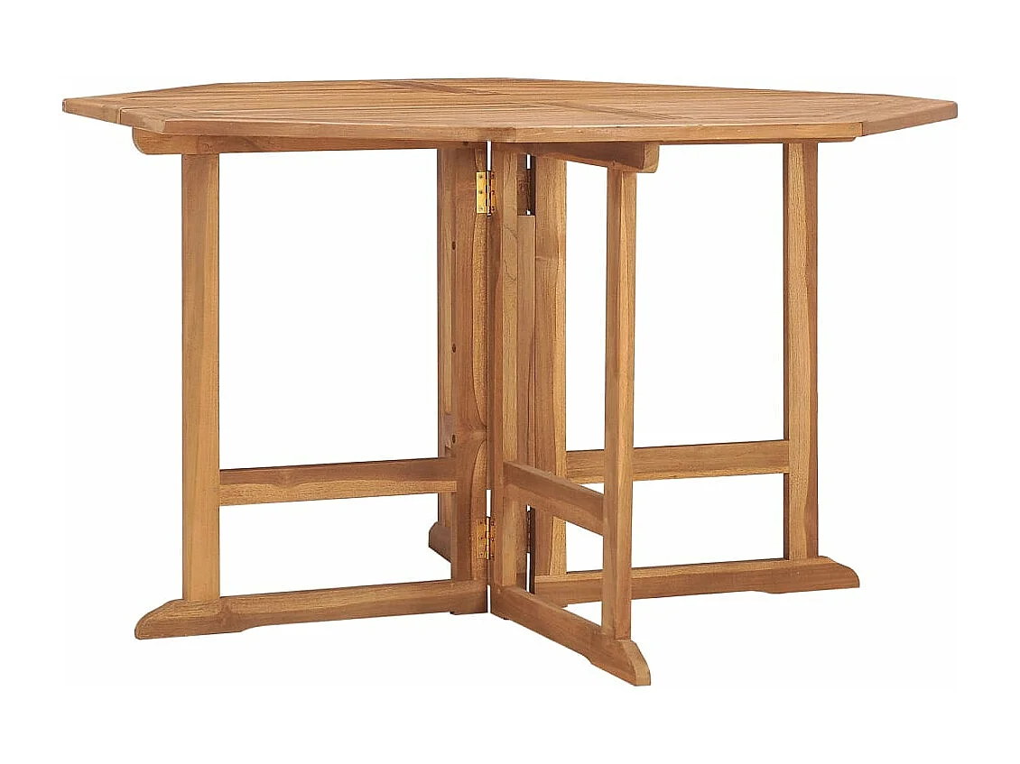 Ensemble à manger d'extérieur pliable 5 pcs Bois solide de teck