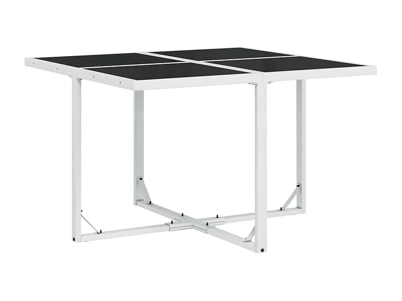 5-delige Tuinset met kussens textileen wit