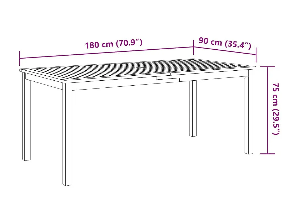 Ensemble à manger de jardin 9 pcs bois d'acacia solide