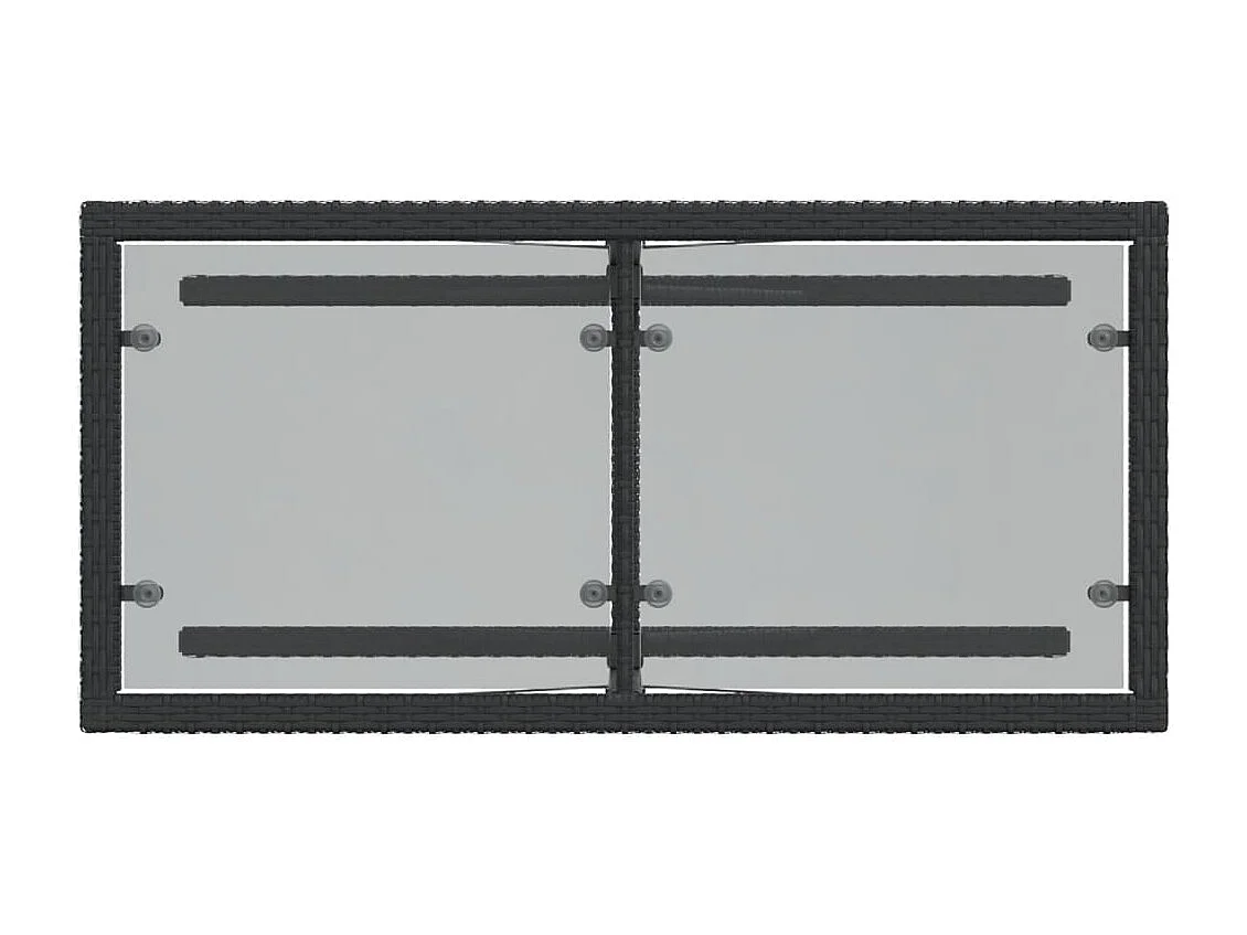 Set da Bistrò 3 pz con Cuscini Nero in Polyrattan