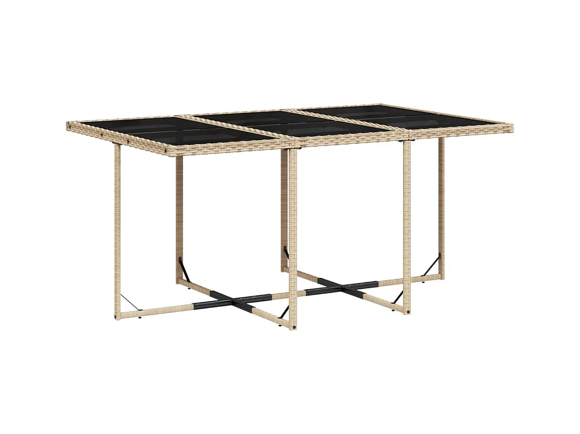 Ensemble à manger de jardin et coussins 11 pcs mélange beige