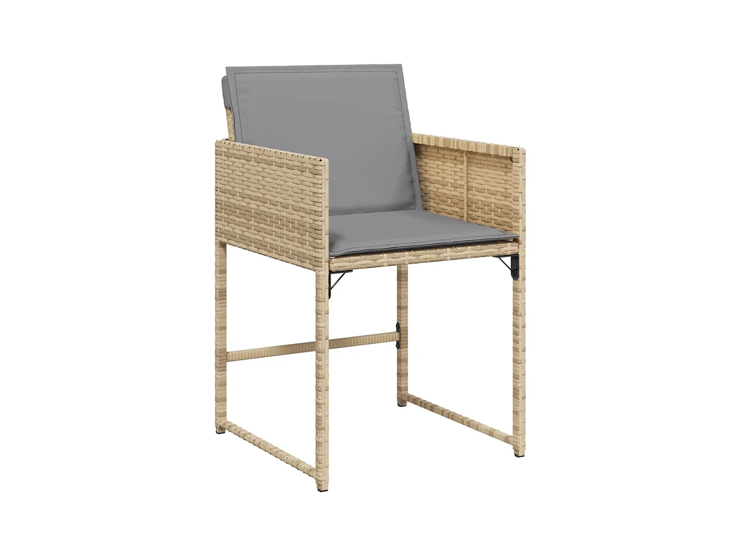 Ensemble à manger de jardin et coussins 11 pcs mélange beige