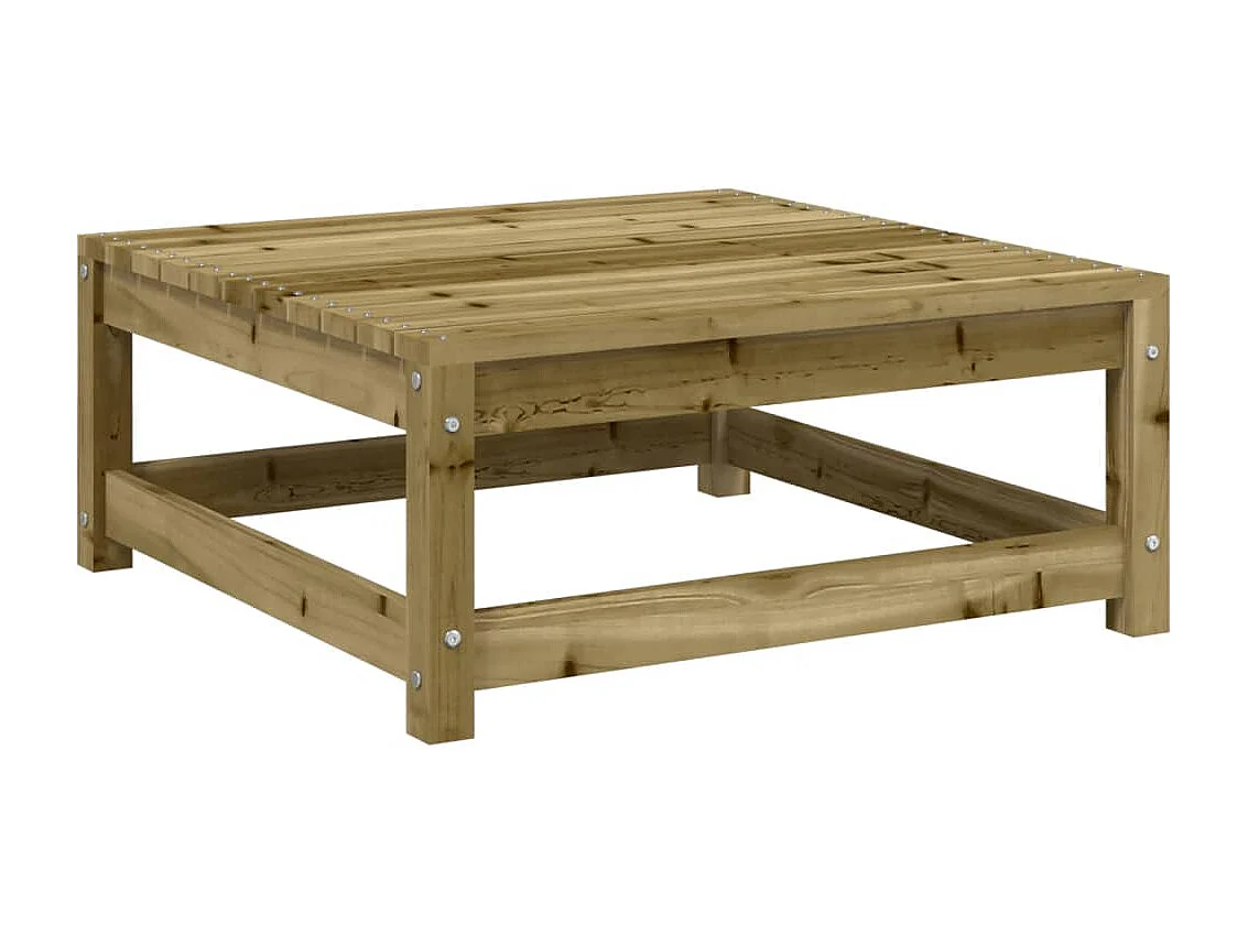 Set de sofás jardín 7 pzas con cojines madera pino impregnada