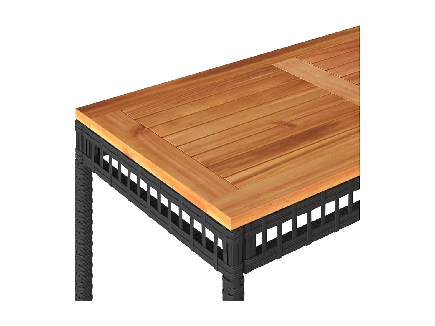 Salon de jardin 4 pcs avec coussins Noir Résine tressée