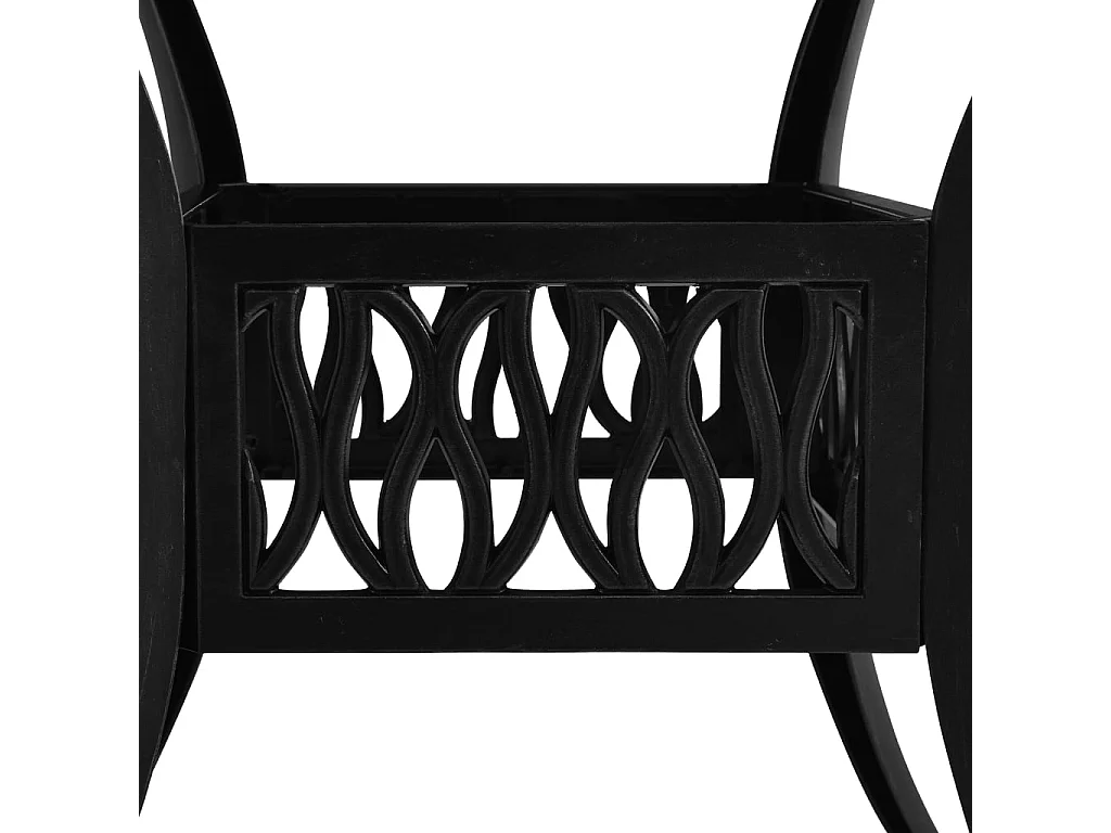 Set da Bistrot 5 pz in Alluminio Pressofuso Nero