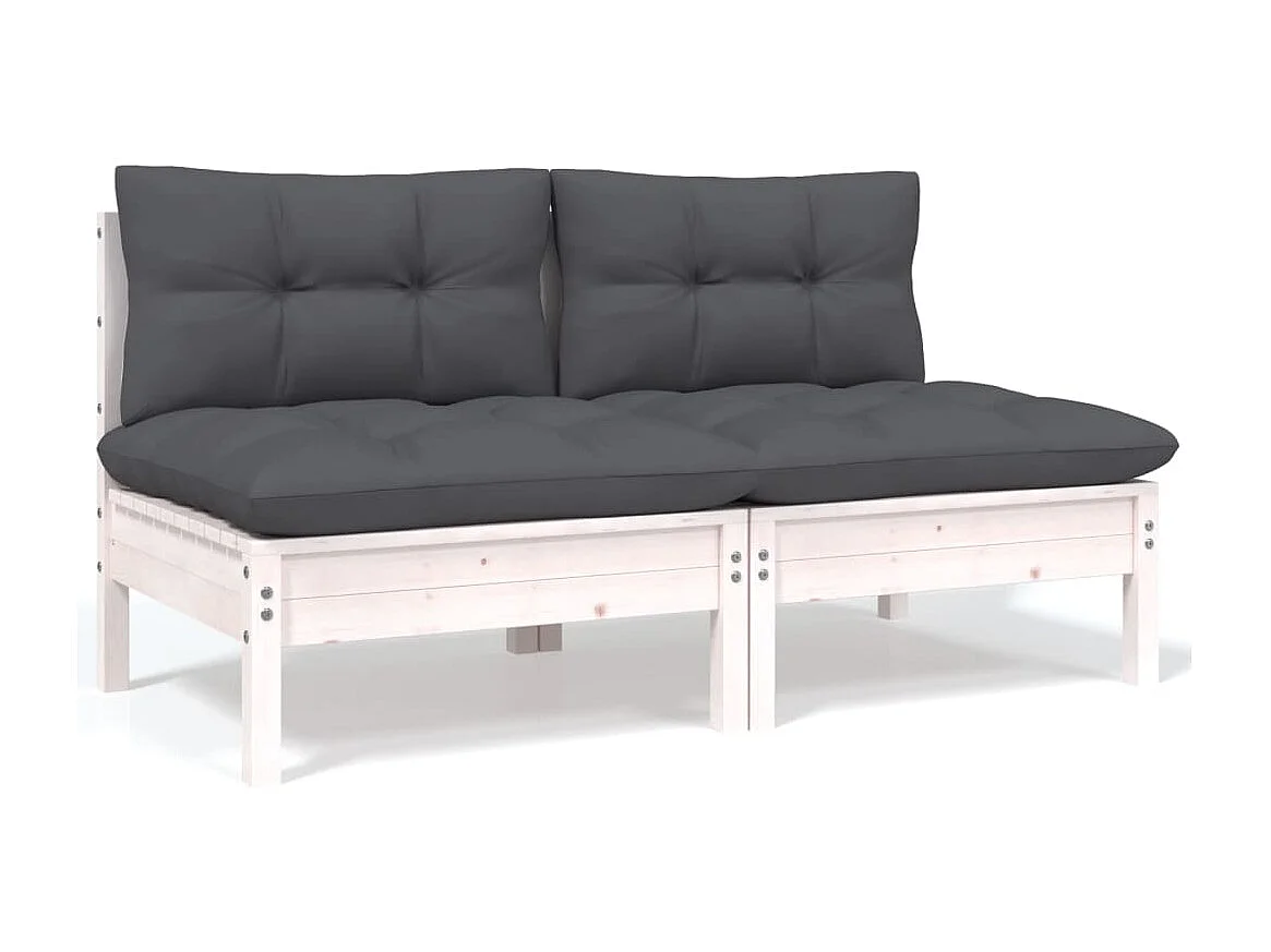 6-tlg. Garten-Lounge-Set mit Kissen Kiefer Massivholz