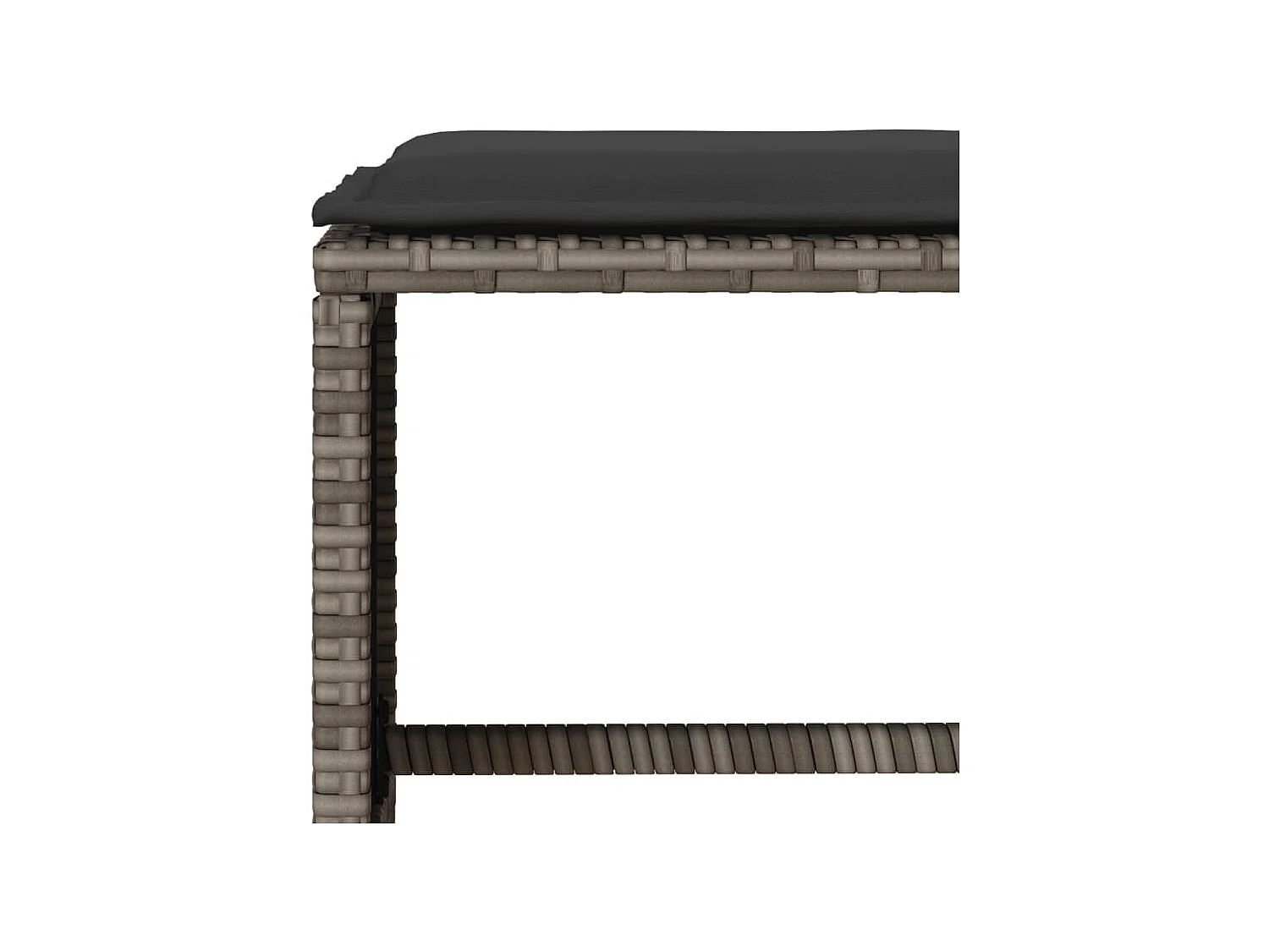 Salon de jardin 6 pcs avec coussins gris résine tressée